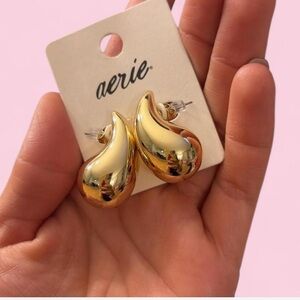 Aerie Shiny Gold Drop Earrings